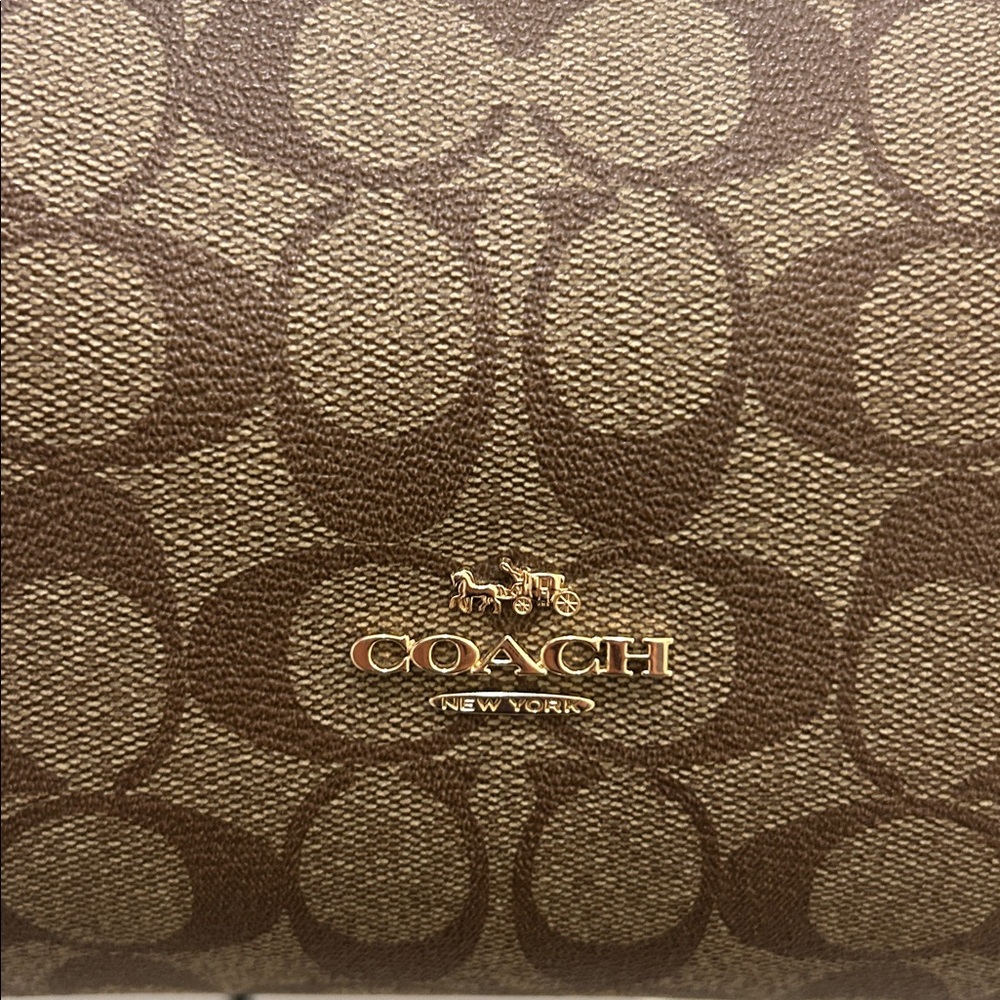 Coach (NWOT) Kristy Shoulder Bag in Signature Canvas with Light Coral Trim - Picture 4 of 14